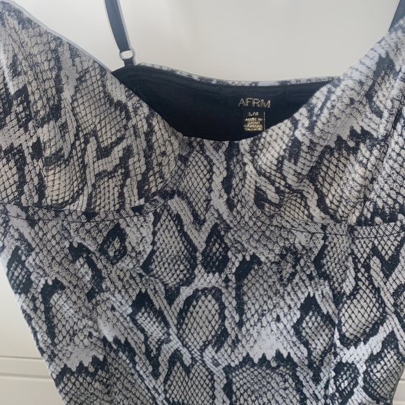 AFRM Snakeskin Pattern Stretchy Bodysuit - Picture 3 of 4